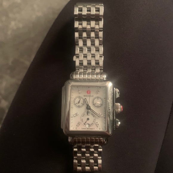 🎄 Michele Deco Diamond Dial Watch Head & Bracelet 🎁 - Picture 4 of 5